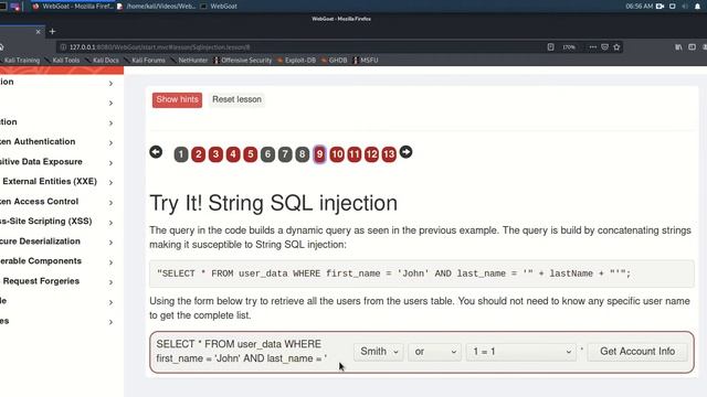 SQL Injection (intro) Try It String SQL Injection смотреть онлайн