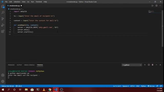 Email Sender App Using Python Project 4 - 30 Days of Python - Day6 смотреть онлайн