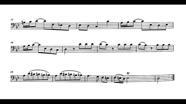 Cello Grade 4 A3 Allegro (3rd movt from Sonata in G minor) ABRSM 2020-2023