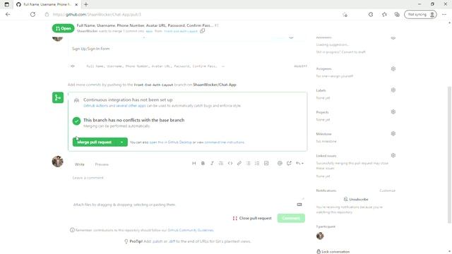 GitHub Pull Requests - Merging a branch to Main смотреть онлайн