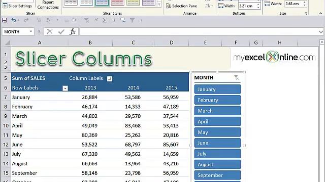 Add Columns to an Excel Pivot Table Slicer смотреть онлайн