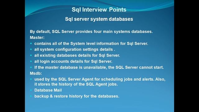 what are the system databases in sql server смотреть онлайн