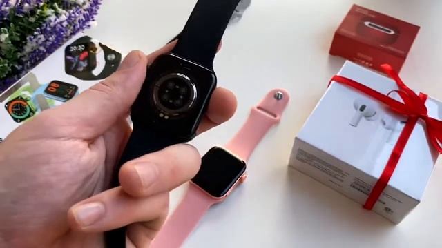 Умные часы Smart Watch series 7 44mm (квадратный корпус) смотреть онлайн