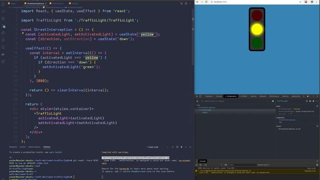 React.js Traffic Light смотреть онлайн