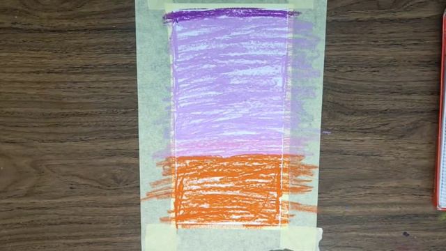 Painting a skyview and a golden grain of wheat./How to draw scenery with oil pastel смотреть онлайн