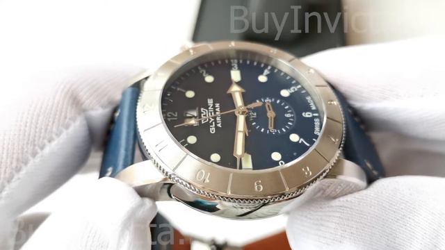 Glycine Airman GMT Quartz GL0151 Men's Swiss Pilot Watch | Мужские Швейцарские Часы Гляйсин ГМТ смотреть онлайн