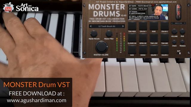 FREE DRUM VST, Kit Buat JAZZ dan Musik Akustik - Demo Sound #MonsterDrumVST Kit 12 Tooth Brush Kit смотреть онлайн