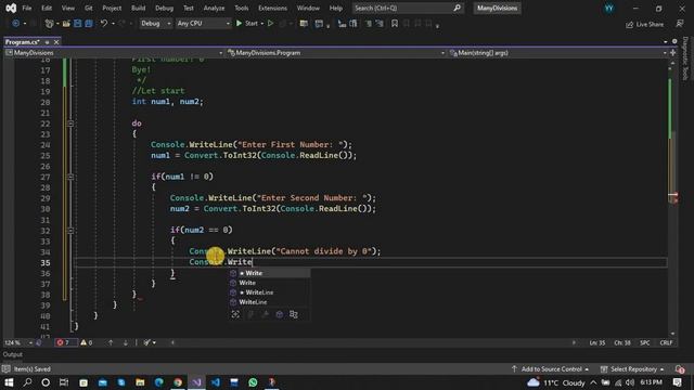 Multiple Division #programmer #csharpdevelopers #csharpprogramming смотреть онлайн