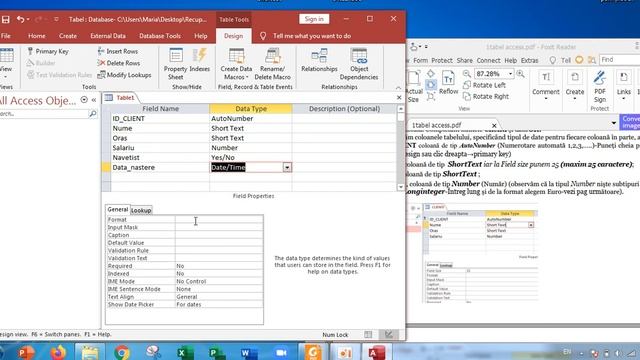 Creare tabel in Access смотреть онлайн