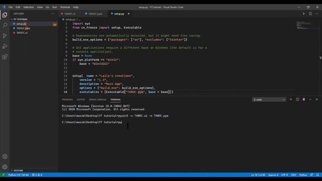 Create and compile a GUI app (Python) смотреть онлайн