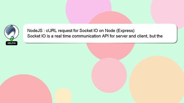 NodeJS : cURL request for Socket IO on Node (Express) смотреть онлайн