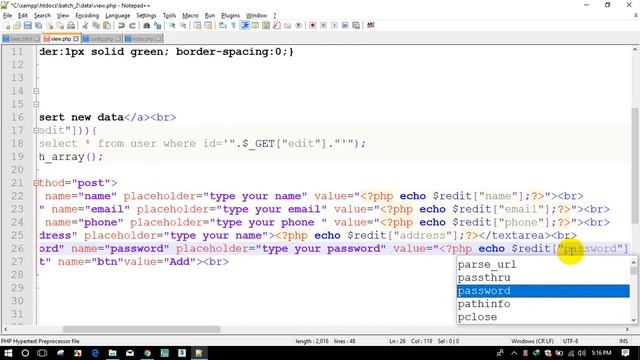 PHP Tutorial: edit and Update data смотреть онлайн