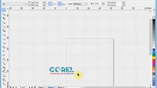 Thiết lập trang giấy trong Corel x5, tự học Corel online смотреть онлайн