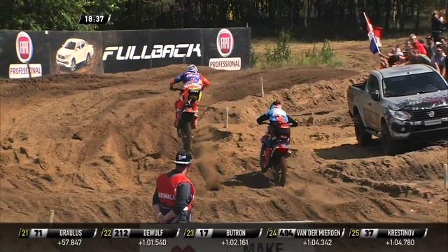 Herlings passes Coldenhoff - Fiat Professional MXGP of Belgium смотреть онлайн