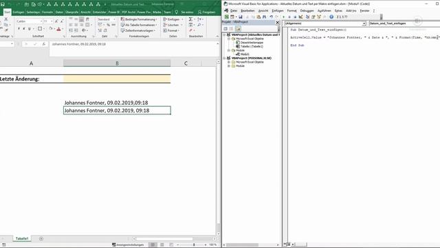 Excel VBA I Datum und Text per Makro einfügen I Excelpedia смотреть онлайн