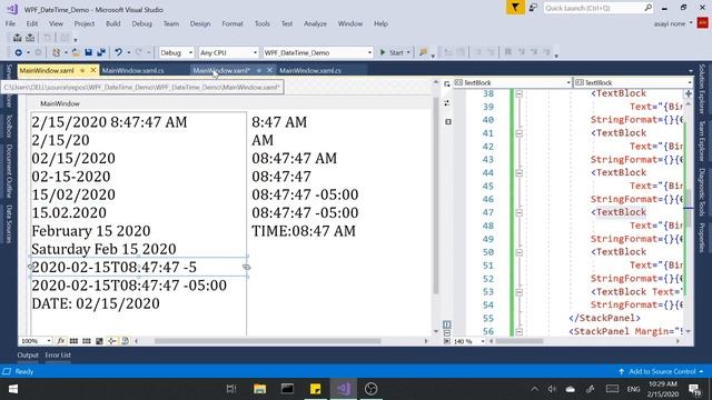 WPF DateTime Format in XAML смотреть онлайн
