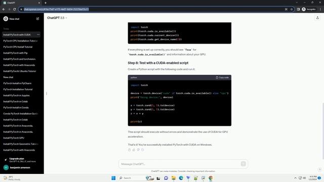install pytorch cuda windows смотреть онлайн