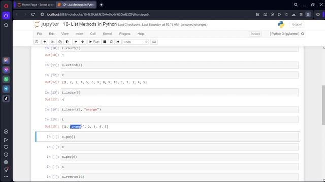 10- List Methods in Python смотреть онлайн