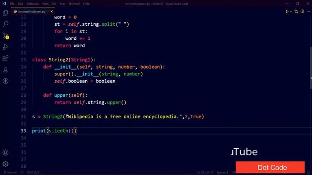 Python for beginner 67: MRO Method Overriding смотреть онлайн