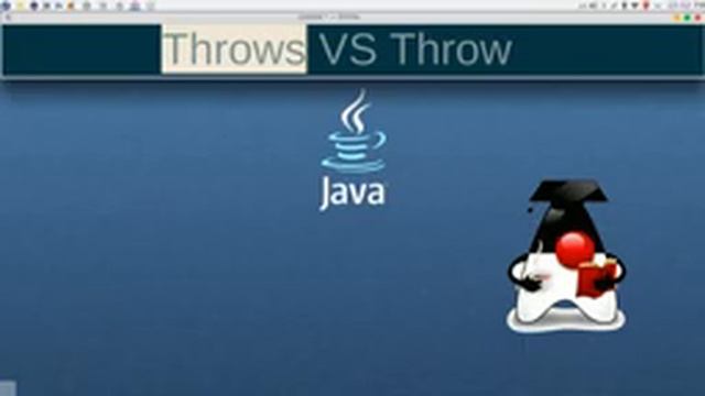 90 Java advanced Exception Handling Throws VS Throw الاستثناء والفرق بين смотреть онлайн