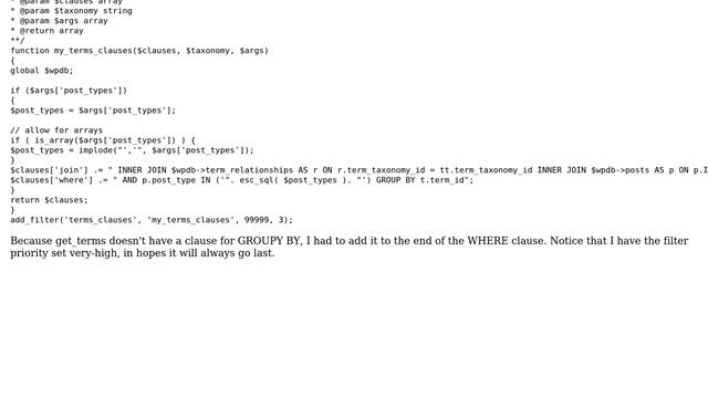 Wordpress: Get terms by taxonomy AND post_type (7 Solutions!!) смотреть онлайн