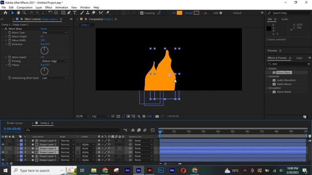 Cartoon Fire Animation using wave warp tool in After Effects! NO PLUGINS! смотреть онлайн
