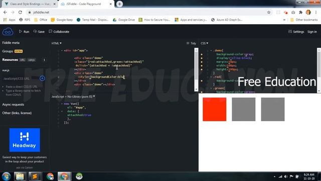 part 5 Class Style Bindings | Vuejs in tamil | FreeEducation in Tamil смотреть онлайн