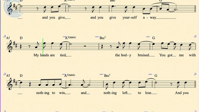 Violin - With or Without You - U2 - Sheet Music, Chords, & Vocals смотреть онлайн