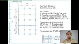 Сколько надо свай под дом 6х9. Схема свайного поля.