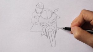 Как нарисовать Мотоцикл поэтапно