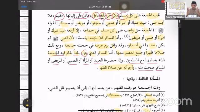 Ustadz Ammi Nur Baits | Fikih Muyassar | Kitab Shalat | Bab 10 Shalat Jum'at