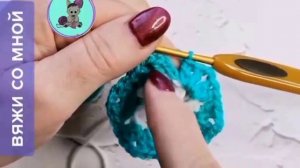 Афганский цветок крючком