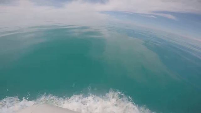 Дельфины играют с лодкой. Нереально красивое море. смотреть онлайн