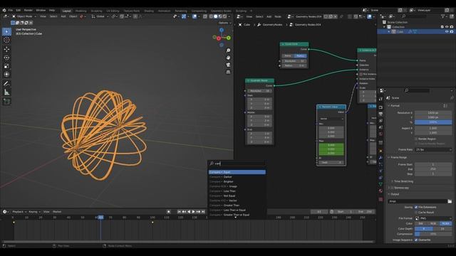 Основные ноды Curves в Geometry nodes \ Blender 3.2 смотреть онлайн