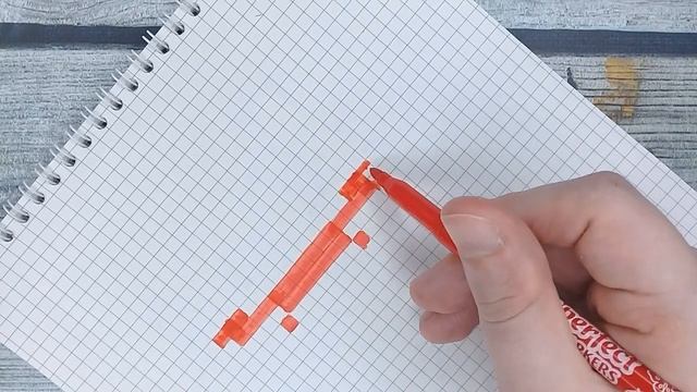 Маленькие и классные рисунки по клеточкам - Как рисовать краба / Поместится в блокноте! Лайк АРТ смотреть онлайн