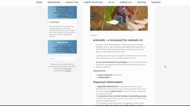 HOW TO DOWNLOAD RESHADE ( + OLDER VERSIONS 3.0.8. & 3.1.4) PRESETS & MORE | Sims 4 Tutorial смотреть онлайн