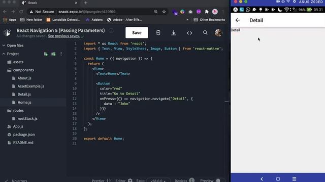 React Native Tutorial: React Navigation 5 (Passing Parameter) #20 |STIKOM Yos Sudarso смотреть онлайн