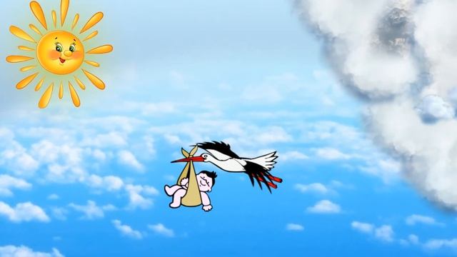 Заставка на выписку "Летящий аист" смотреть онлайн