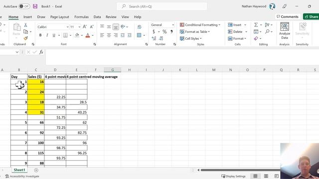 Smoothing Time Series (Through 3, 4, 5 Point Averages) on Excel смотреть онлайн