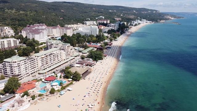 Болгария Золотые пески 2020 ?? Пляжи. Рестораны. Цены. Море (by drone 4K) смотреть онлайн