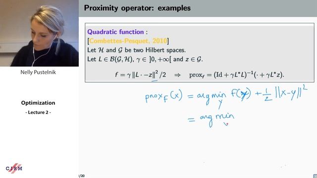 Nelly Pustelnik: Optimization -lecture 2 смотреть онлайн