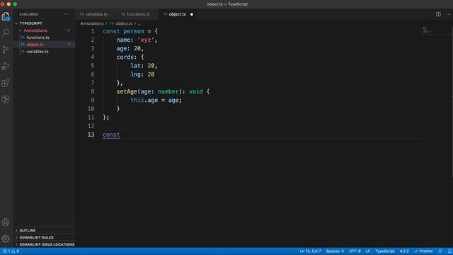 TypeScript Tutorial #14 - Annotations around Objects смотреть онлайн
