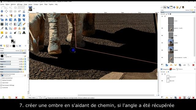 création de la composition des éléphants sur l'arc de triomphe avec GIMP смотреть онлайн
