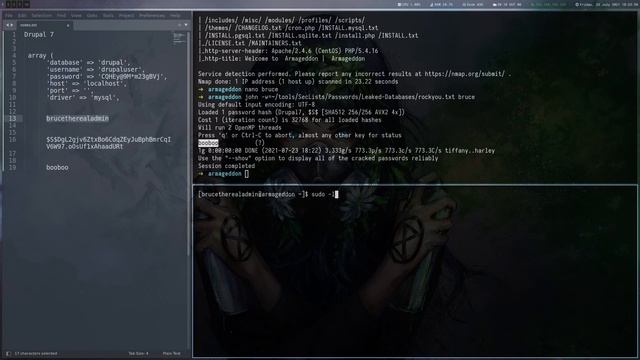Drupalgeddon & Sudo Snap Install - Armageddon @ HackTheBox смотреть онлайн