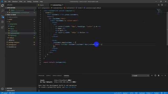 03. React JS CRUD Application - Get Customers List смотреть онлайн
