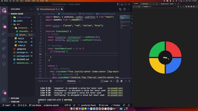 Learn React Hooks by Coding the Simon Game смотреть онлайн