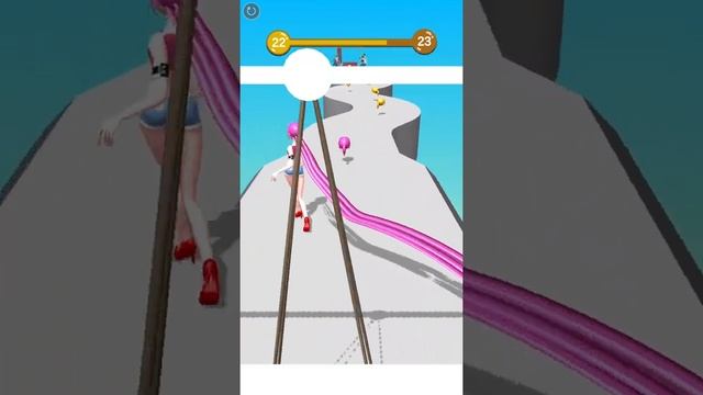 HAIR RUSH game HIGH SCORE ???♀️ Gameplay All Levels Walkthrough iOS, Android New Game 3D Hair Run смотреть онлайн