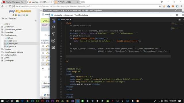 PHP with MySQL - การใช้งาน PHP ร่วมกับ MySQL [ตอนที่ 1] смотреть онлайн