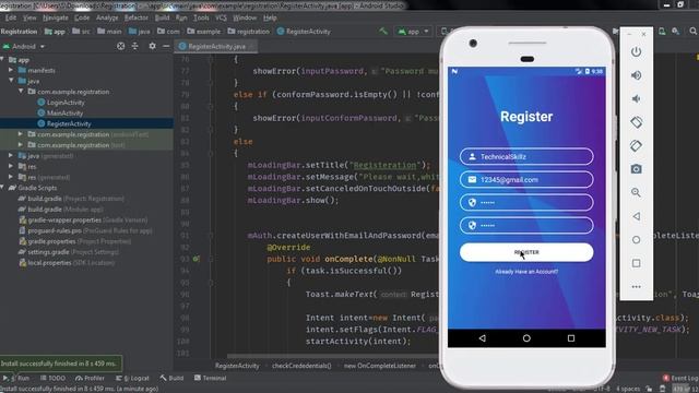 Firebase Authentication using Email & password | Login | Register& Logout Users смотреть онлайн