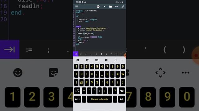 Cara Membuat If dalam Program Pascal N-IDE смотреть онлайн